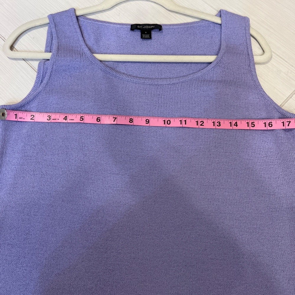 St John Santana Knit tank Top size small/ medium in stunning lavender lilac !